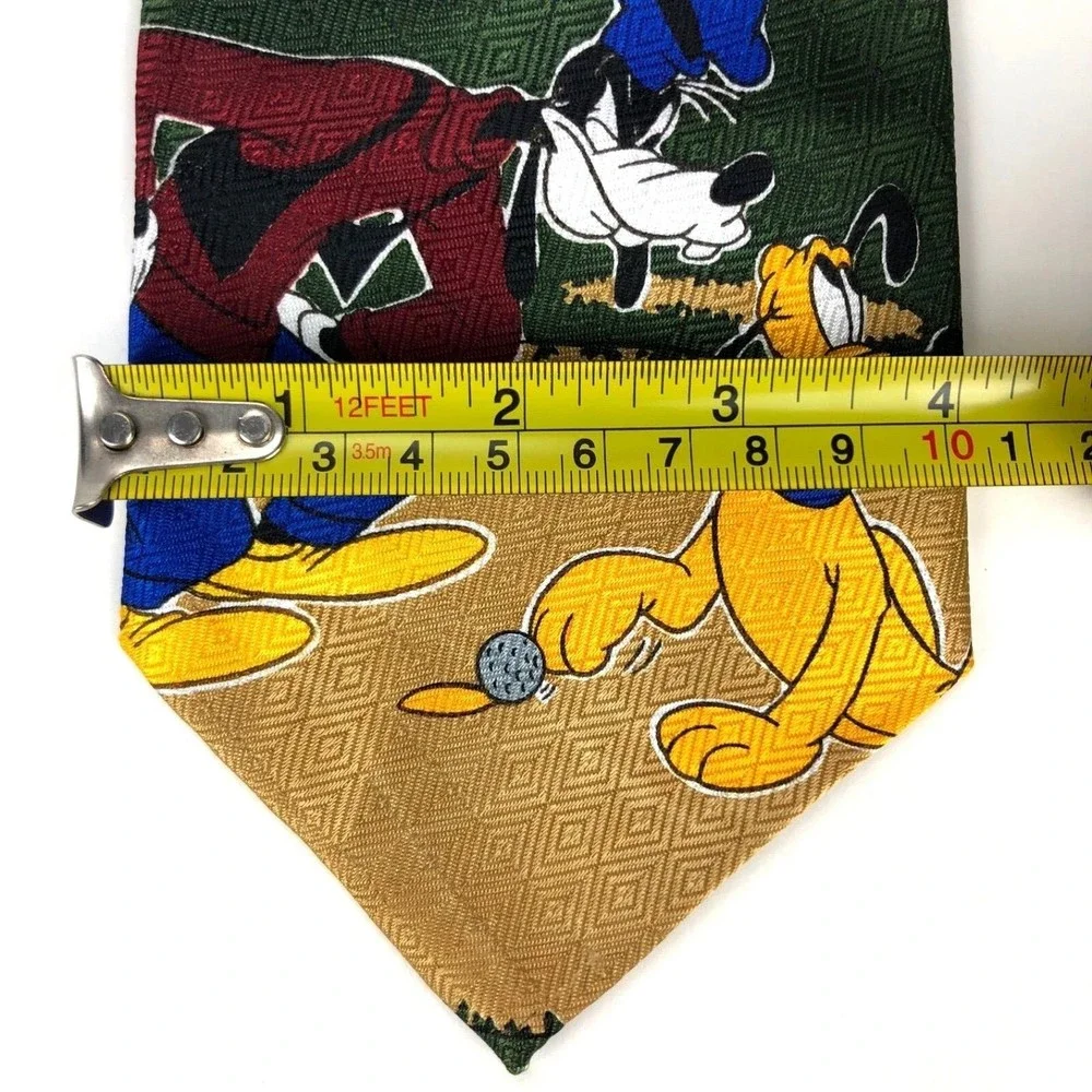 Mickey Unlimited Tie MICKEY MOUSE PLUTO GOOFY Golf Necktie Made In Korea 4x56